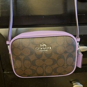 Coach Brown and Purple Crossbody Bag